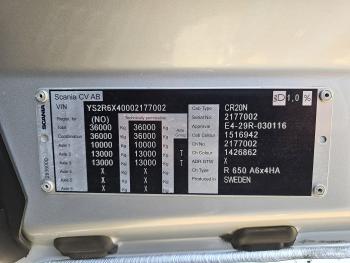 Scania R650 V8 XT 6x4 / 100.000 kg / BIG AXLE